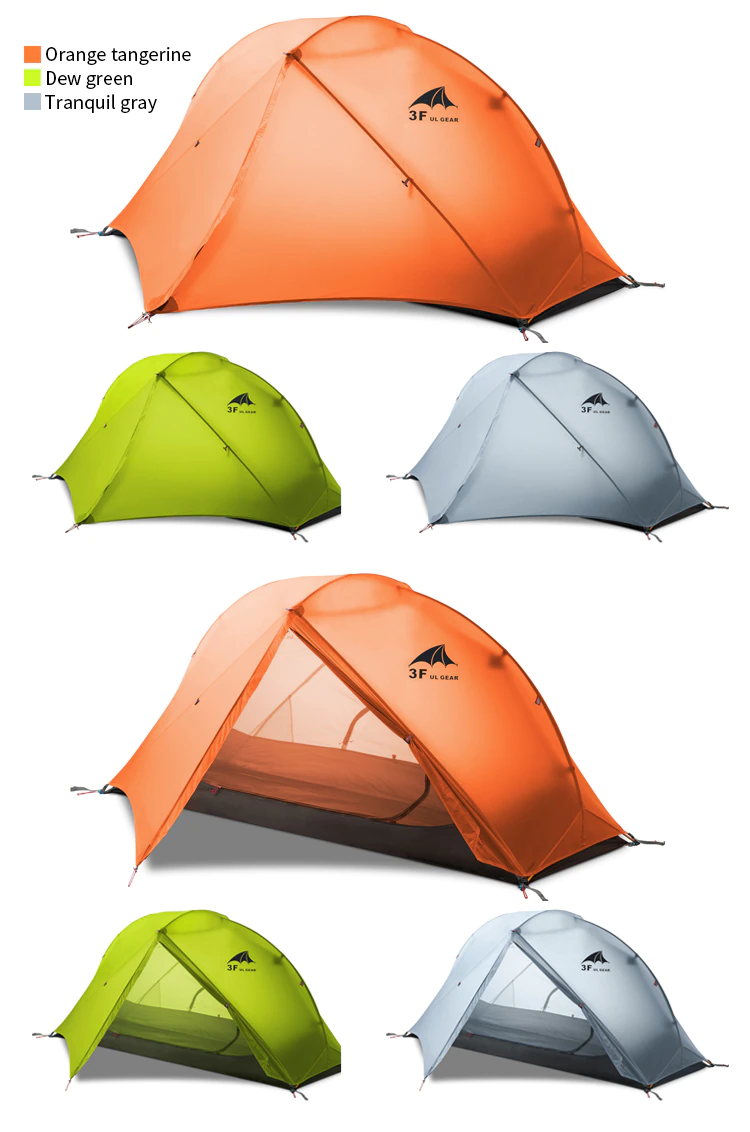Cheap Goat Tents 3F UL GEAR Floating Cloud 1 Camping Tent 1 Person 3 4 Season 15D Outdoor Ultralight Hiking Backpacking Hunting Waterproof Tents Tents 